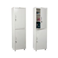 HILFE МД 1 1650/SS — медицинский шкаф, 1655/1755x500x320 мм, 2 двери, белый