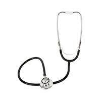 Double — медицинский стетоскоп, двойная головка, чёрный