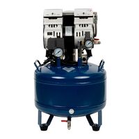 RA7001D — компрессор для одной стоматологической установки с осушителем, с ресивером 30 л (80 л/мин), без кожуха