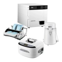 Комплект Fomos — автоклав Foster Plus (22 л) + дистиллятор AQUA (4 л) + запечатывающее устройство Foseal + ультразвуковая мойка Foclean‑25