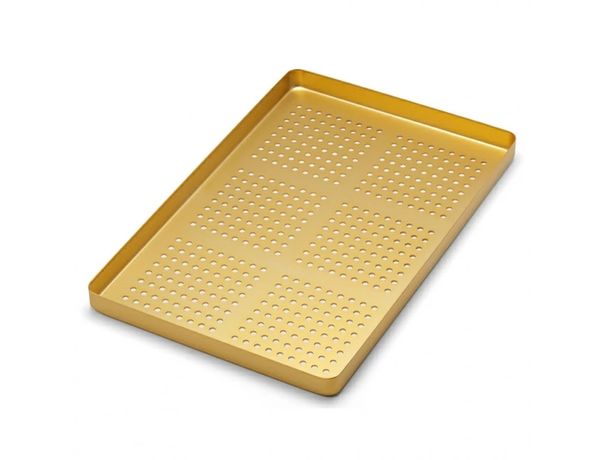 Лоток Euronda Mini алюминиевый перфорированный золотой, 183×140×17 мм, арт.20920034