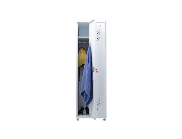 МД 2 ШМ-SS — медицинский шкаф для одежды, 1830/1920x575x500 мм, 2 дверцы, сталь, белый