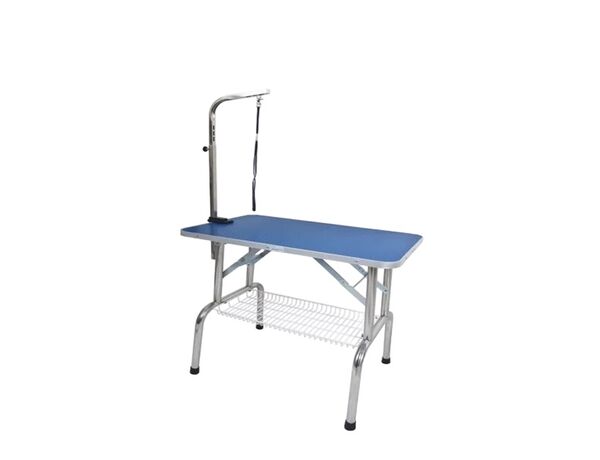 TF-120GB — складной стол для груминга, с полкой, синий, max 80 кг, 120х60х66 см, арт.325223
