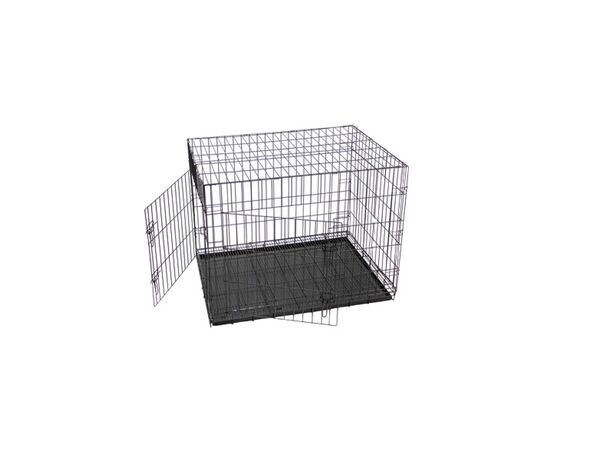 Клетка для собак с двойным дном двухдверная, 96х70x76 см, арт.WK-104