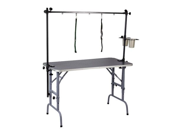 Комплект: стол для груминга S3 120x60x69-96 см с П-кронштейном и органайзером для стола №4