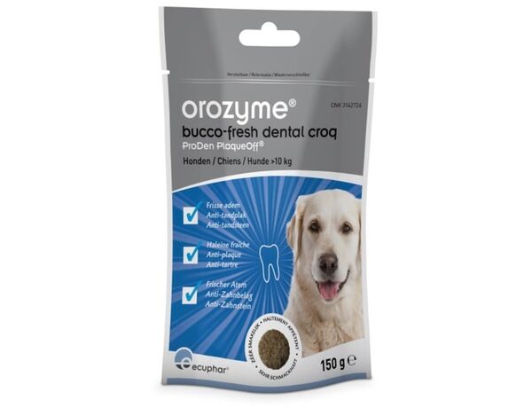 Orozyme bucco-fresh dental croq — жевательные крекеры для собак весом больше 10 кг, 150 г