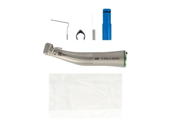 Ti-Max X-SG20L — угловой хирургический наконечник, внешнее и внутреннее охлаждение, 20:1, с оптикой