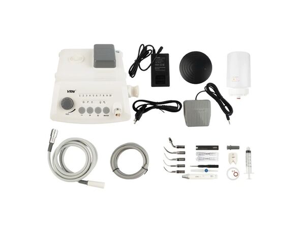 VRN A8 (standart version) — автономный ультразвуковой скалер с подсветкой, емкость, беспроводная педаль, 5 насадок в комплекте