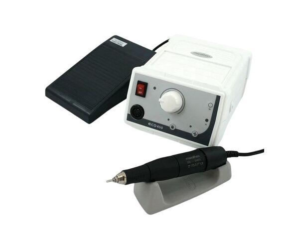 Marathon N7R (ECO450) — портативный щеточный зуботехнический микромотор с наконечником SDE-SH400 и педалью FS60N