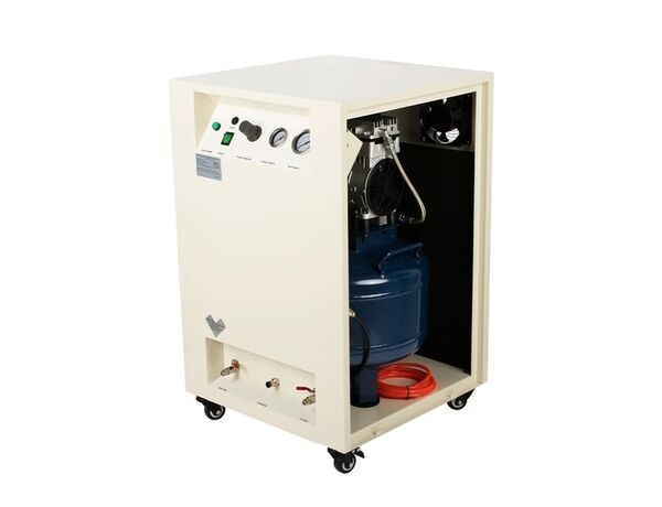 RA7001CS — компрессор для одной стоматологической установки, с ресивером 30 л (80 л/мин), с кожухом