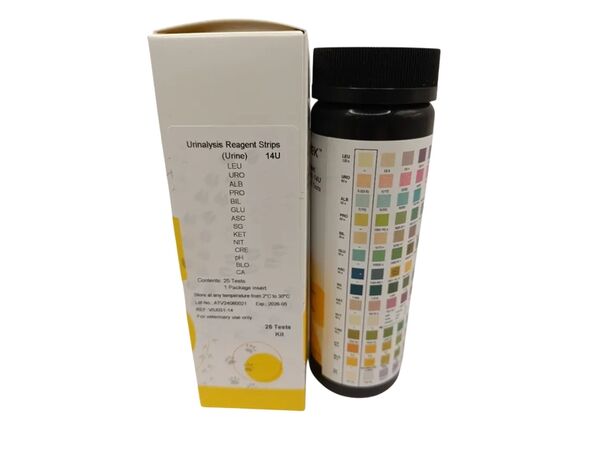 Мочевые тест-полоски для ветеринарного анализатора AllTest, 25 шт.