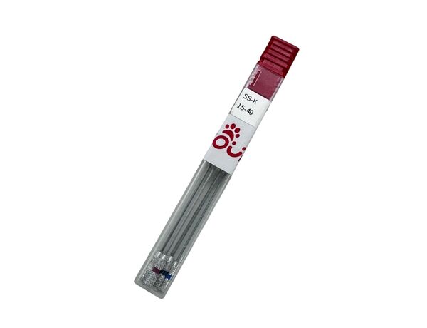 К-файлы ветеринарные, нержавеющая сталь, 80 мм, 15#-40#, 6 шт.