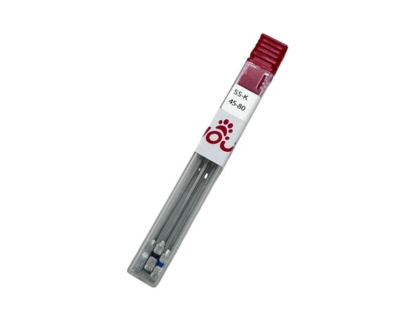 К-файлы ветеринарные, нержавеющая сталь, 80 мм, 45#-80#, 6 шт.